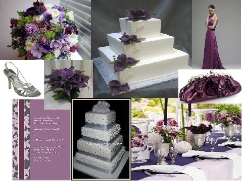 purple and grey weddings